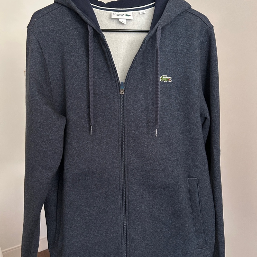 Lacoste Navy Blue Hoodie with Logo